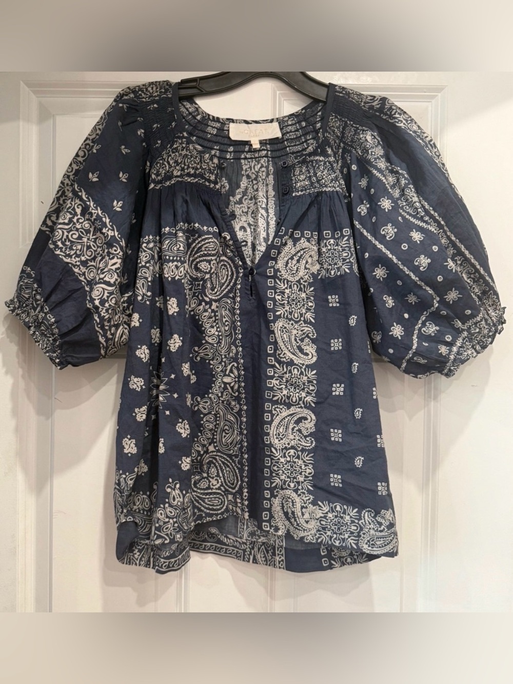 The GREAT Navy and White Bandana Top Size 3/Large 🎆